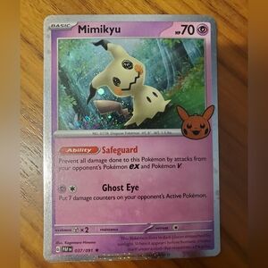 Pokemon Mimikyu Trading Card - Purple and Black